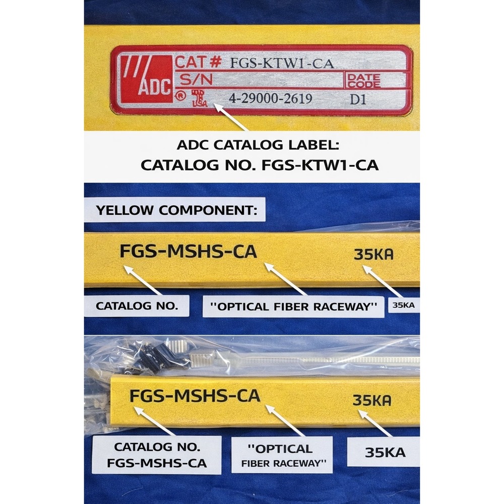CommScope Vertical Duct Kit Unisex 2x2 Yellow FiberGuide FGS-KTW1-CA 6ft